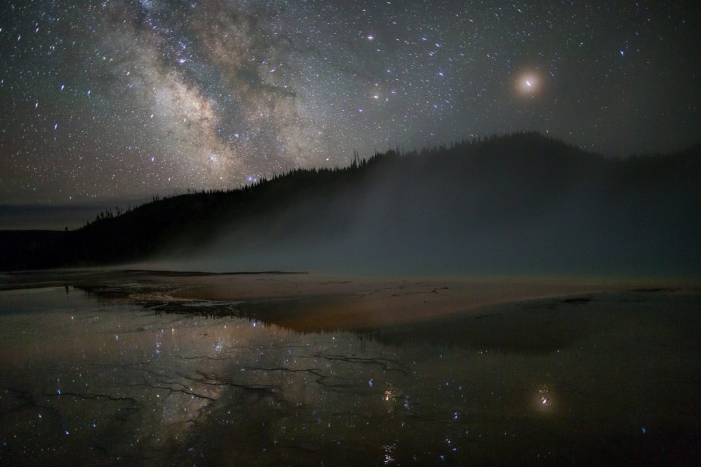 Milky Way over Yellowstone in Wyoming
